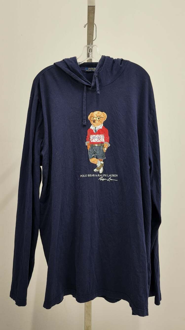 Polo Ralph Lauren Men’s Polo Bear Lightweight Hoodie – Navy Blue (XXL)